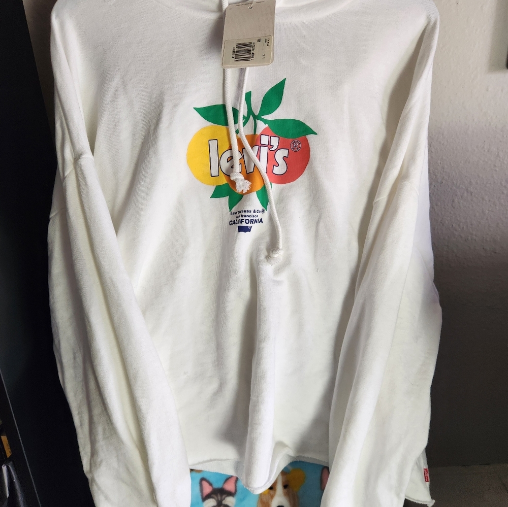 Levi's White Graphic Hoodie
